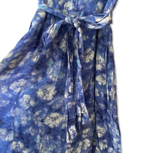 Bardot Vibrant Floral Midi Dress Blue Corset Bustier Sundress Sz XL - Picture 6 of 14